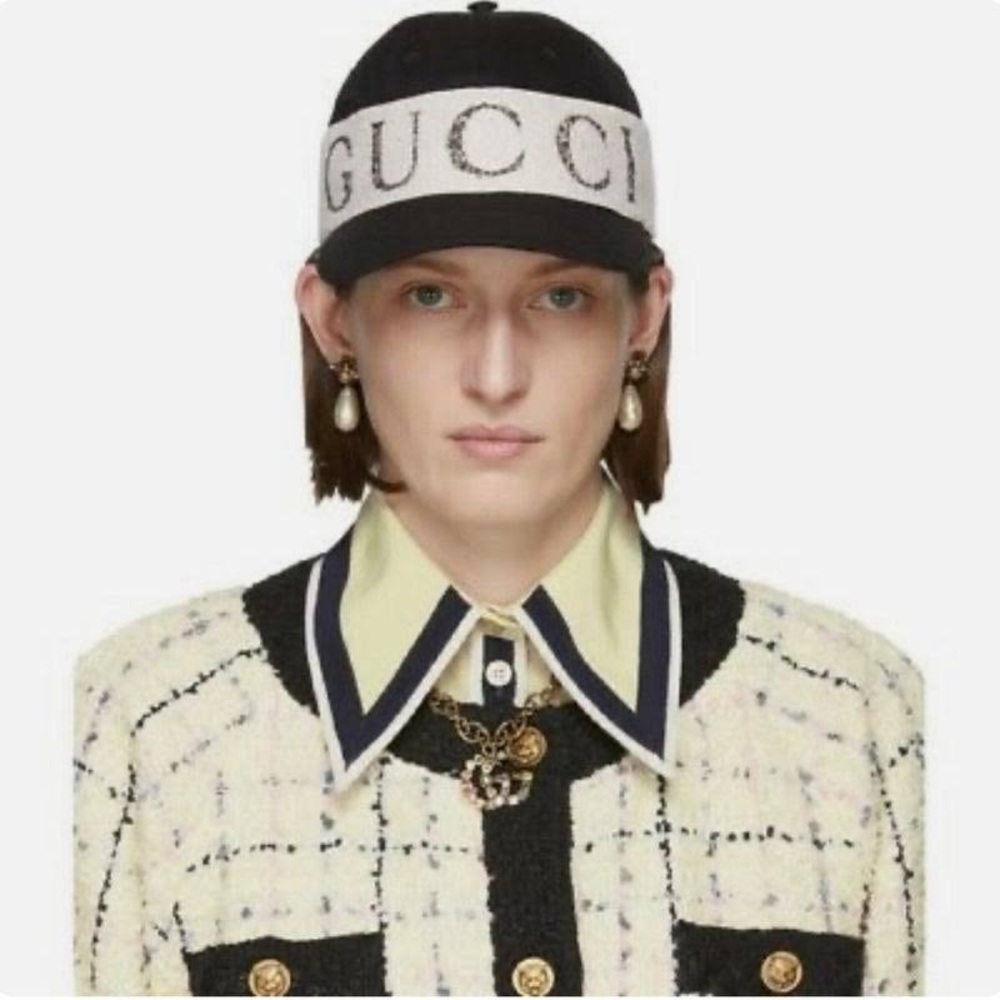 gucci logo band baseball cap